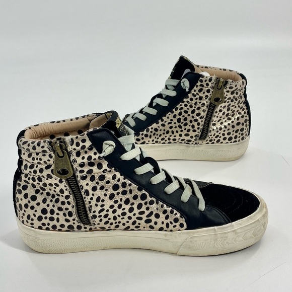 Vintage Havana revenge 8 Black Gold‎ leopard high top fashion sneakers GGDB - Picture 3 of 10